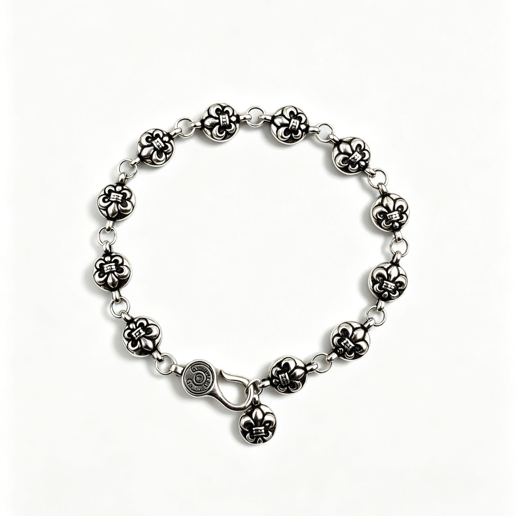 Chrome Hearts Sterling Silver Fleur-de-lis Bracelet